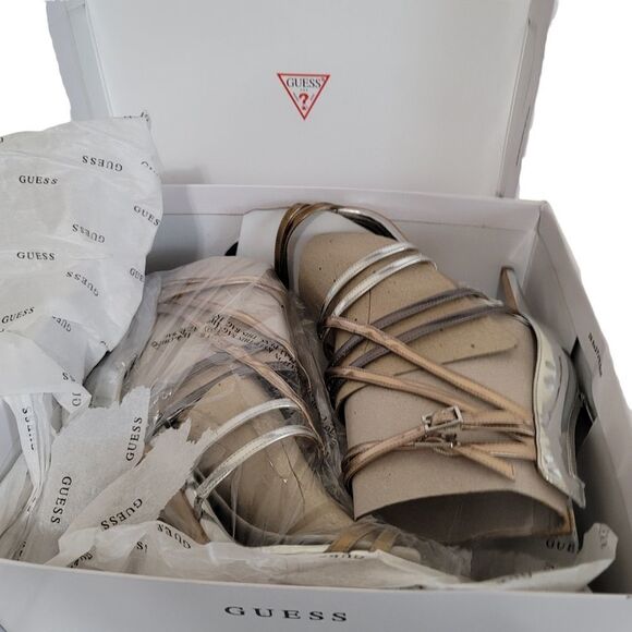 Guess Gold-Multi Pretier Heels 10M NWT - Picture 12 of 12